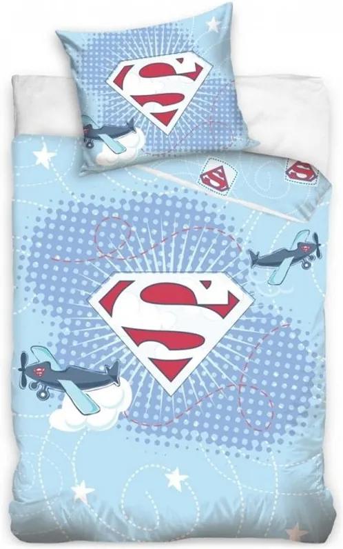 Detexpol · Obliečky do detskej postieľky Little Superman - 100% bavlna - 40 x 60 cm + 100 x 135 cm - Certifikát Oeko Tex Standard 100