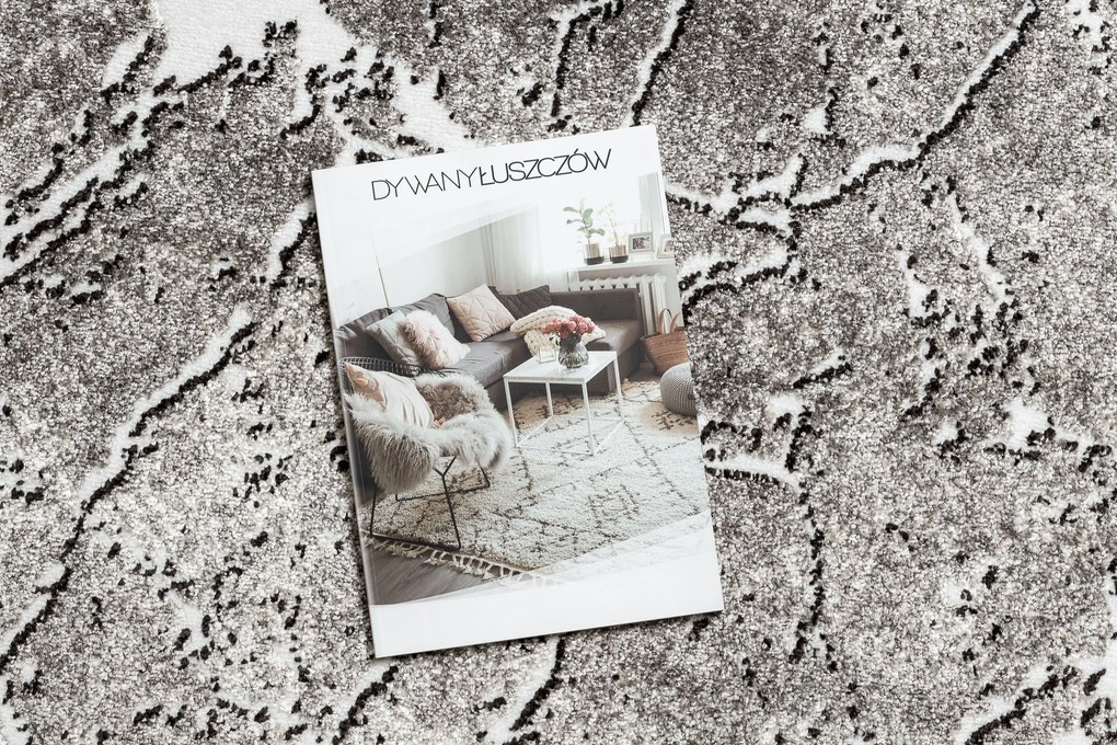 Moderný koberec MATEO 8036/944 Mramor, sivo - béžový