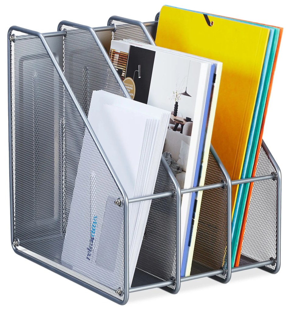 Zakladač s 3 priehradkami RD47540, strieborná