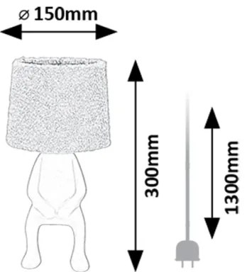 Rabalux 74218 - Stolná lampa SMURFY 1xE14/40W/230V biela