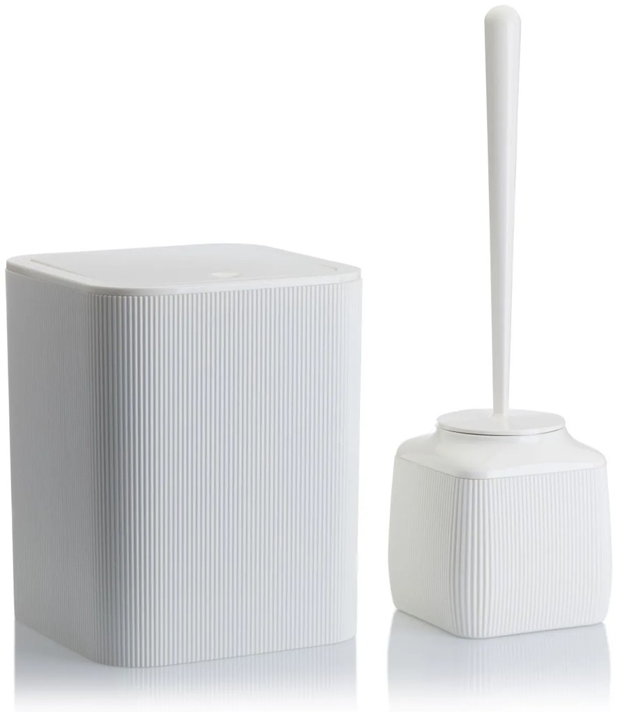 Sada kúpeľňových doplnkov Crystal, biela