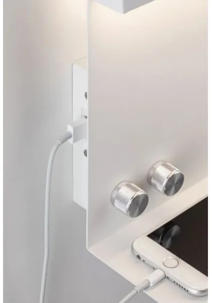 Paulmann 78919 - LED/4,5W Stmievateľné svietidlo s poličkou a USB + LED/1,6W 230V