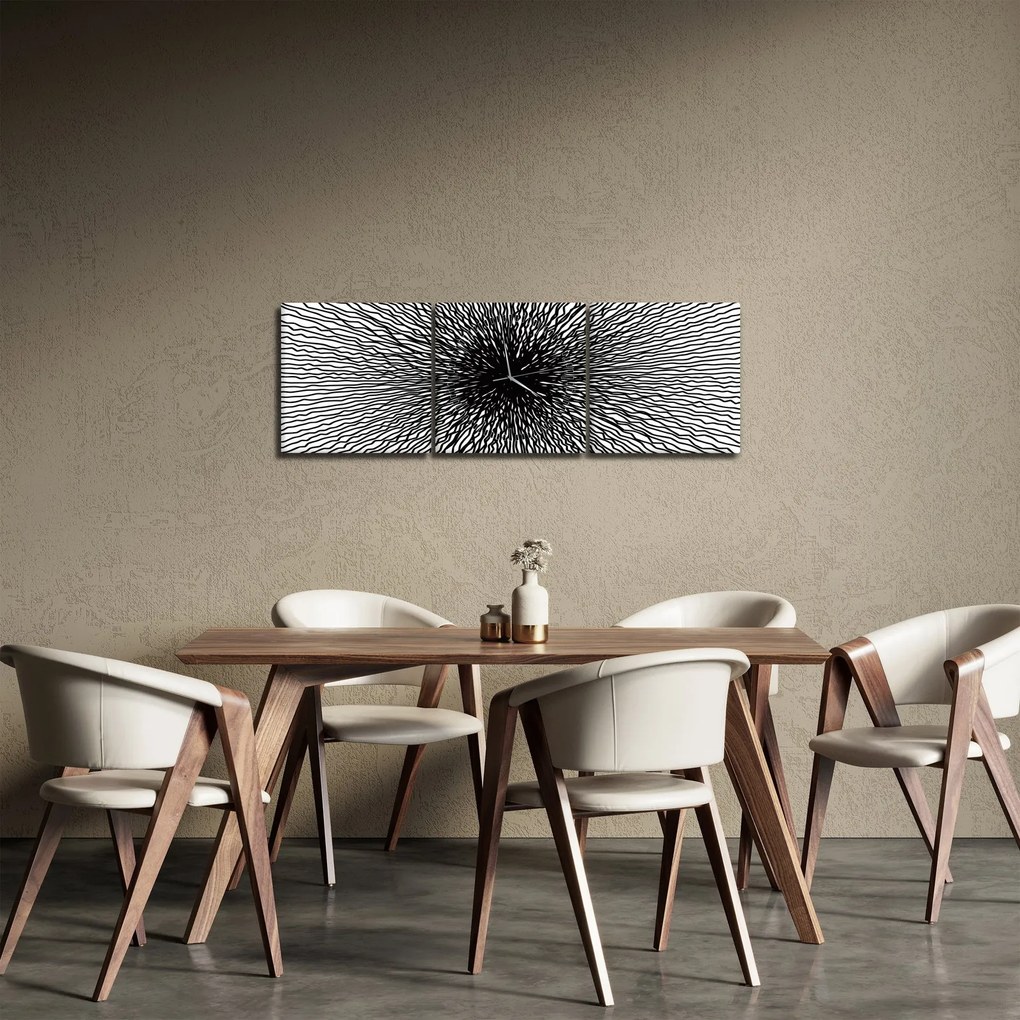 Obraz - Stred (s hodinami) (90x30 cm)