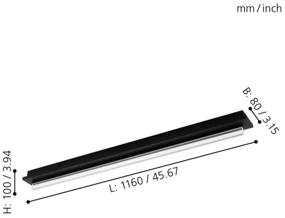Eglo 98494 - LED stropné svietidlo SPADAFORA LED/25W/230V