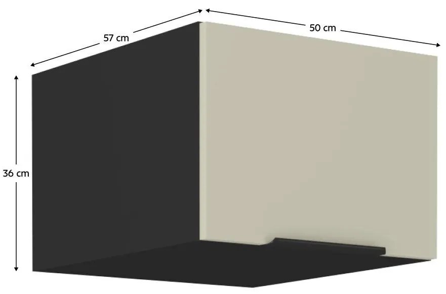 Horná kuchynská skrinka Arikona 50 NAGU 36 1F (kašmír + čierna) . Vlastná spoľahlivá doprava až k Vám domov. 1097054