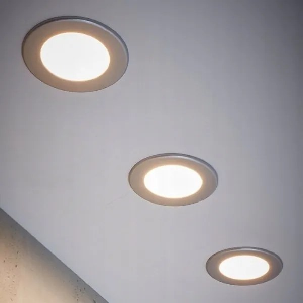 SADA 3x LED kúpeľňové zapustené svietidlo LED/6W/230V IP44 strieborné