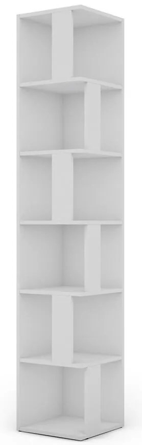 Regál na knihy Tower biely