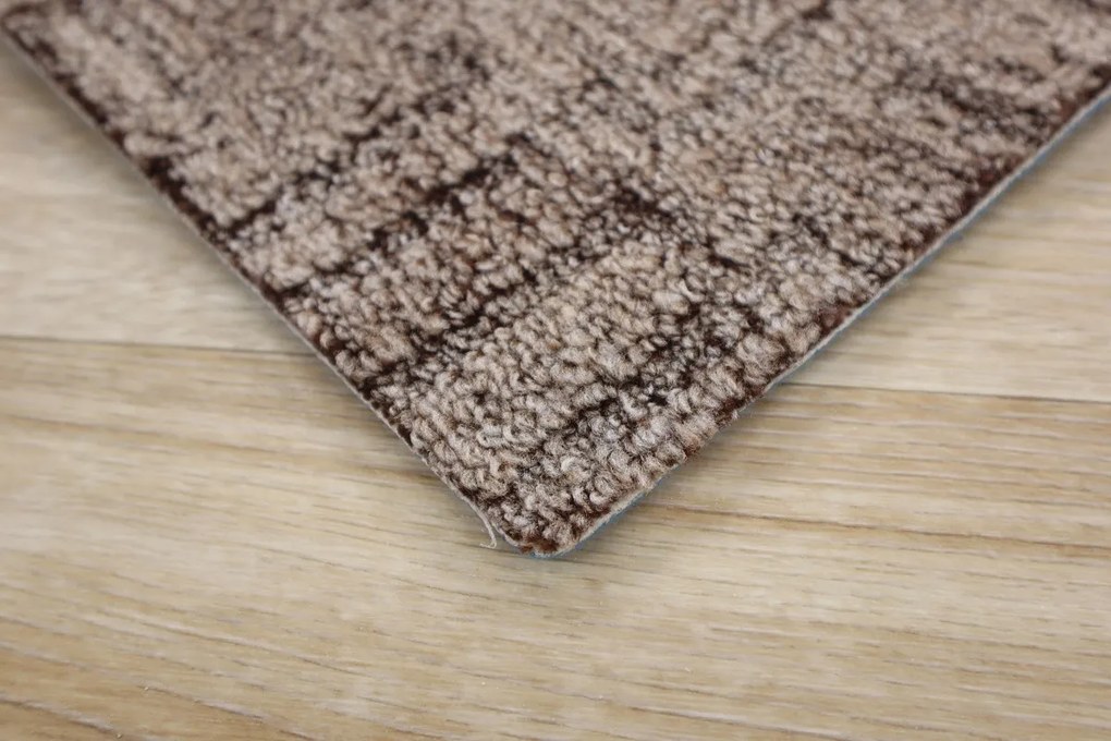 ITC, Metrážny koberec Dobro 43 hnedý, na mieru, šíře 3m,4m, hnedá, filc, obývacia izba