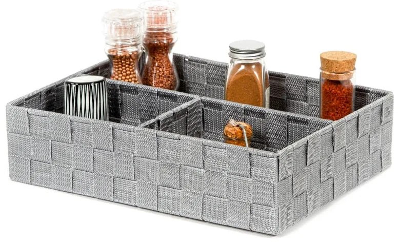 Sivý kúpeľňový organizér Compactor Stan, 32 x 25 cm