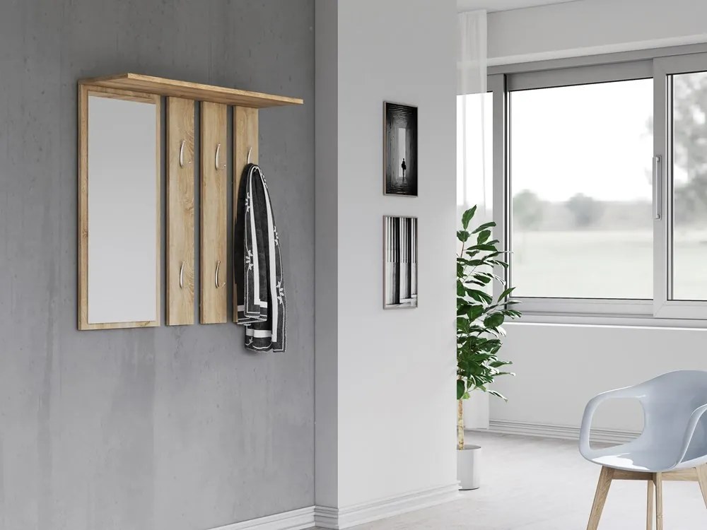 Vešiakový panel Oasis 1 (dub sonoma) (so zrkadlom). Akcia -14%. Vlastná spoľahlivá doprava až k Vám domov. 1132564