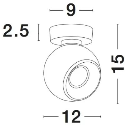 Moderné bodové svietidlo Tore 12 biele