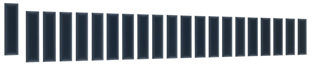 Set 20 čalúnených panelov Quadra 210x90x60 cm (modrá). Akcia -19%. Vlastná spoľahlivá doprava až k Vám domov. 1052010