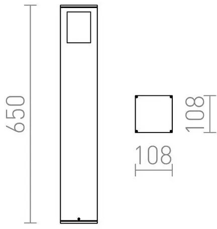 RED - Design Rendl - R10433 - Vonkajšia lampa PONDER 1xE27/18W/230V IP44 čierna