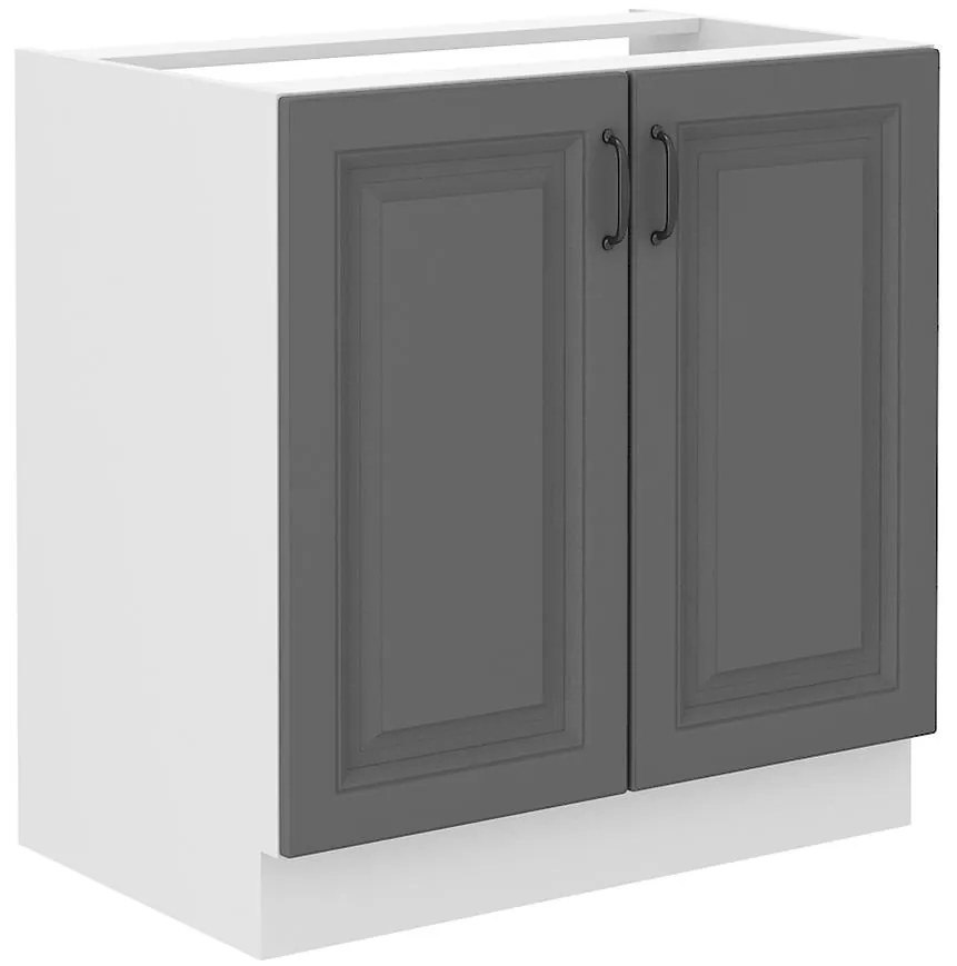 Kuchynská skrinka Stilo dustgrey/biely 80zl 2f bb