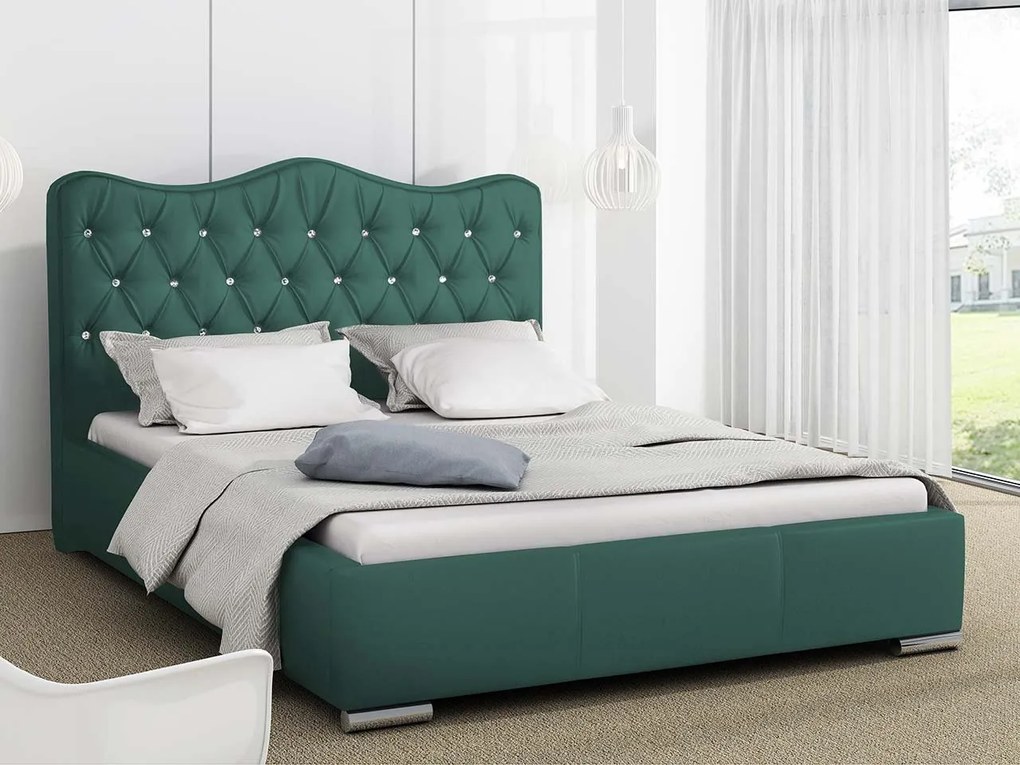 Posteľ Ratoni, Rozmer postele: 140x200, Dostupné poťahy: ekokoža Soft 011 (čierna)