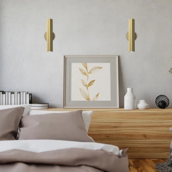 Nástenné svietidlo WALL 2xGU10/8W/230V mosadz