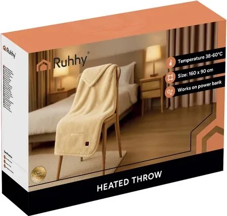 Vyhrievaná elektrická deka / pléd - Ruhhy