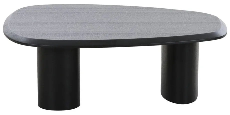 Čierny konferenčný stolík s doskou v dekore jaseňového dreva 78x96 cm Tirano – House Nordic