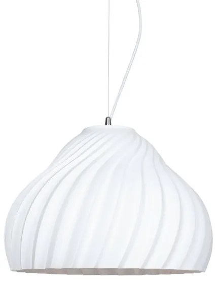 Luster na lanku SILVO 1xE27/60W/230V pr. 38 cm biela