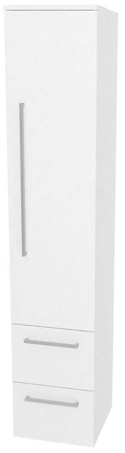 Mereo, Mereo Bino, kúpeľňová skrinka vysoká 163 cm, pravá, Multidecor, Biela Arctic, MER-CN698BIAA