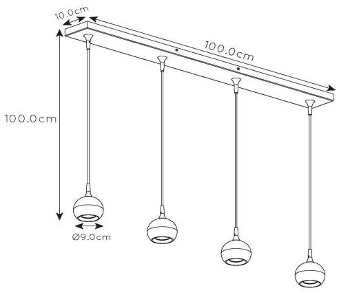 Lucide 09434/04/31 - Luster na lanku FAVORI 4xGU10/5W/230V biela