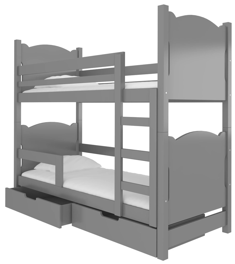 Poschodová detská posteľ 180x75 cm. Vlastná spoľahlivá doprava až k Vám domov. 1052107
