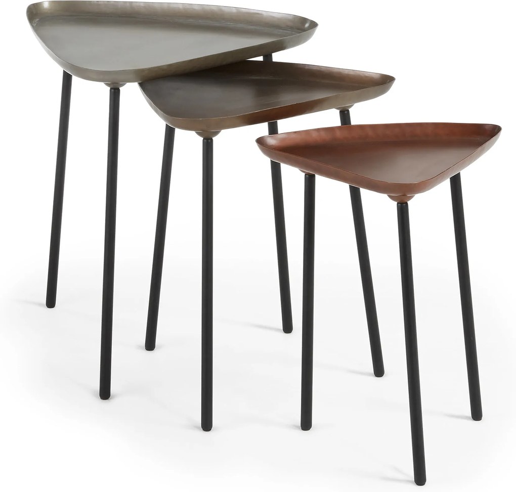 LA FORMA Odkladací stolík Itta / set 3 ks 56 × 57 × 52 cm