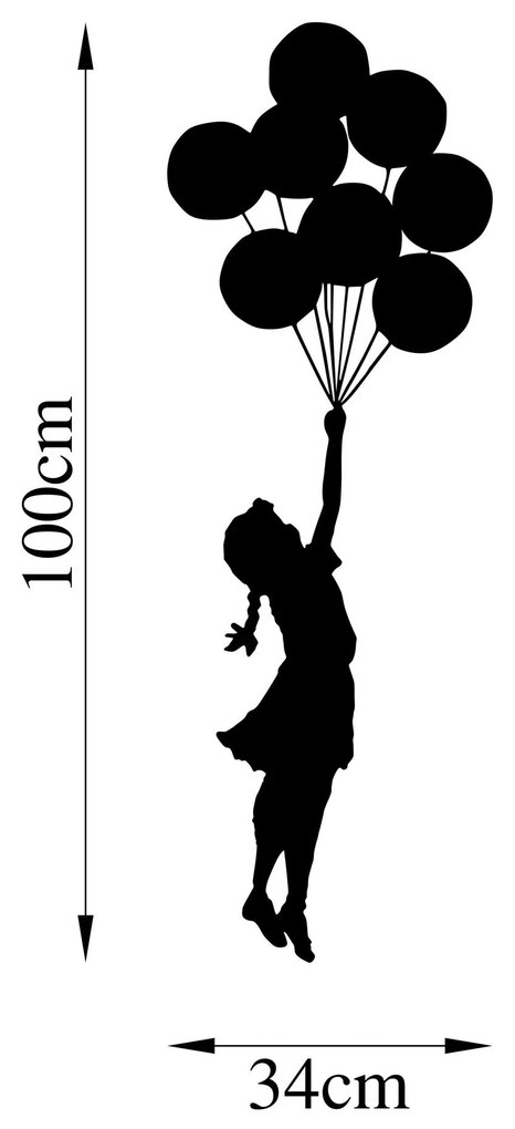 Nástenná kovová dekorácia Banksy 12 čierna