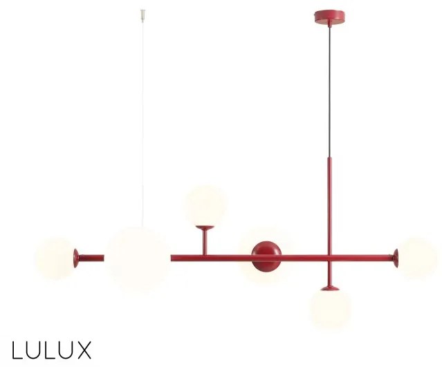 DIONE 6 RED WINE | Elegantná závesná lampa so šiestimi tienidlami