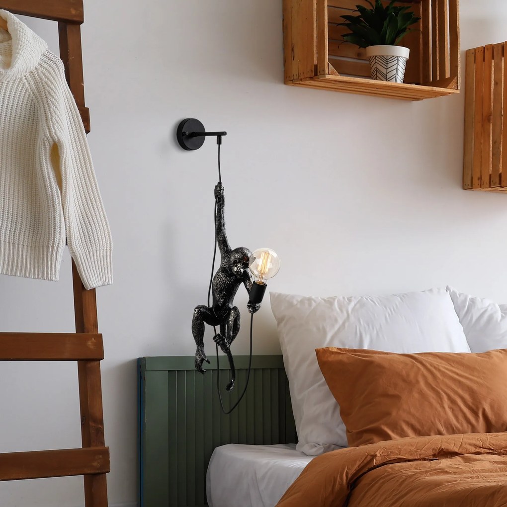 Nástenná lampa Singe čierna