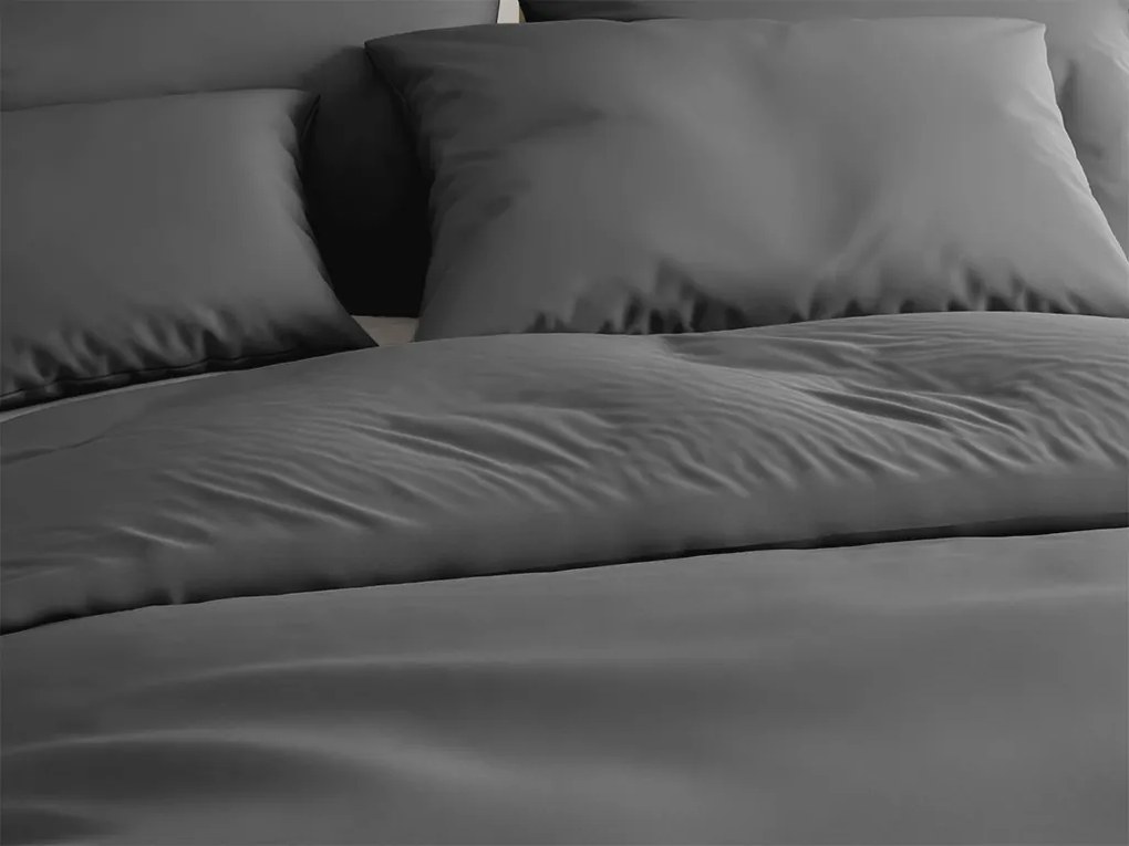 Bavlnené obliečky LUX tmavo sivé hotelové vrecko Rozmer obliečky: 70 x 90 cm | 140 x 200 cm