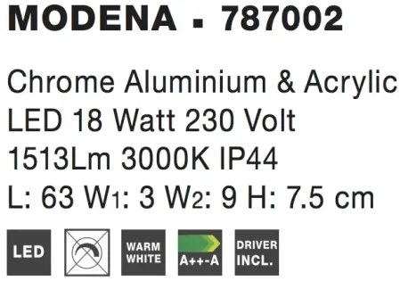 LED nástenné svietidlo Modena 63