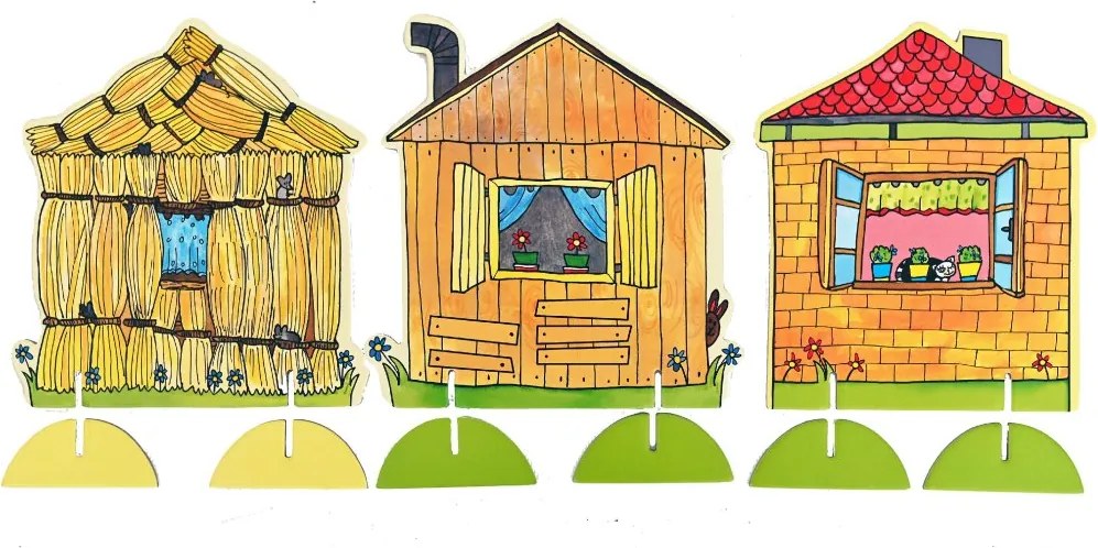 MARIONETINO – O troch prasiatkach – súbor kulís k bábkovému divadlu