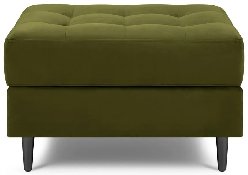 Olivovozelená zamatová podnožka Milo Casa Santo