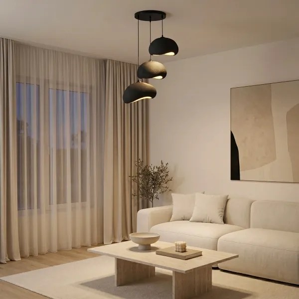 BRILAGI - Závesný luster na lanku WABI SABI 3xE27/40W/230V priemer 60 cm čierna