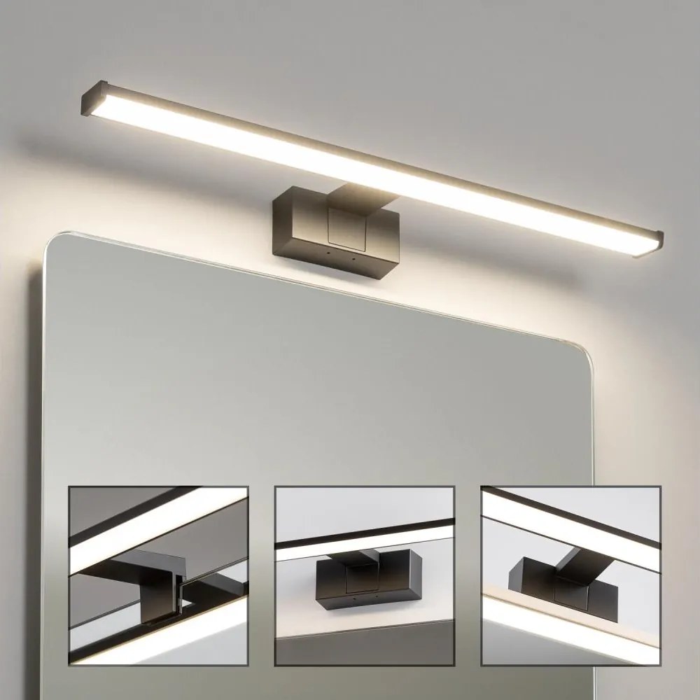 Brilagi - LED osvetlenie zrkadla do kúpeľne VESTRA LED/12W/230V 60 cm IP44 čierna