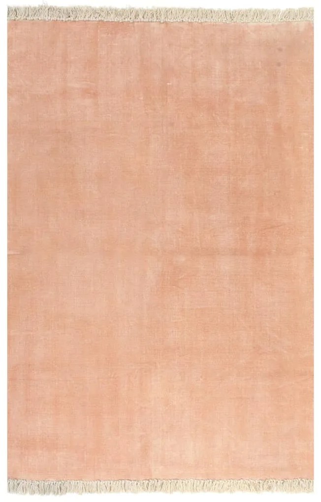 vidaXL Kilim Koberec z bavlny 160x230 cm ružový