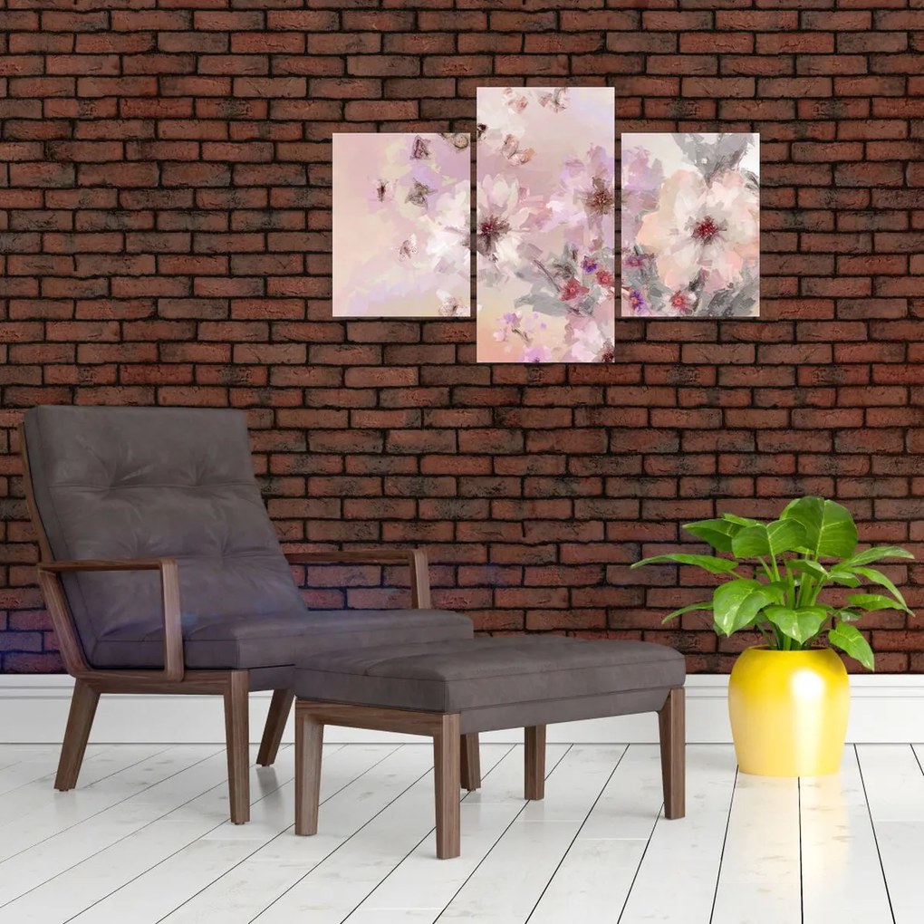 Obraz - Umelecká koláž s motýľmi (90x60 cm)