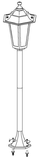 EGLO 22144 - Vonkajšia lampa LATERNA 4 1xE27/60W/230V