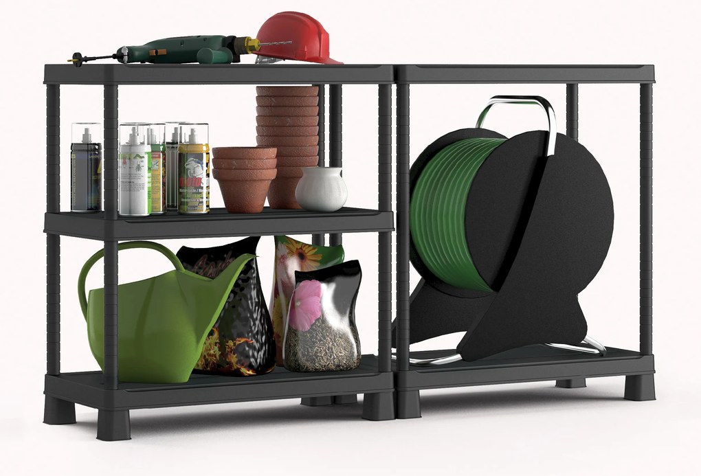 KIS-KETER Tribac 009933BK01 Regál 5 políc, šírka 90 cm