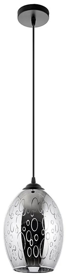 Luster na lanku 1xE27/60W/230V pr. 16 cm čierna