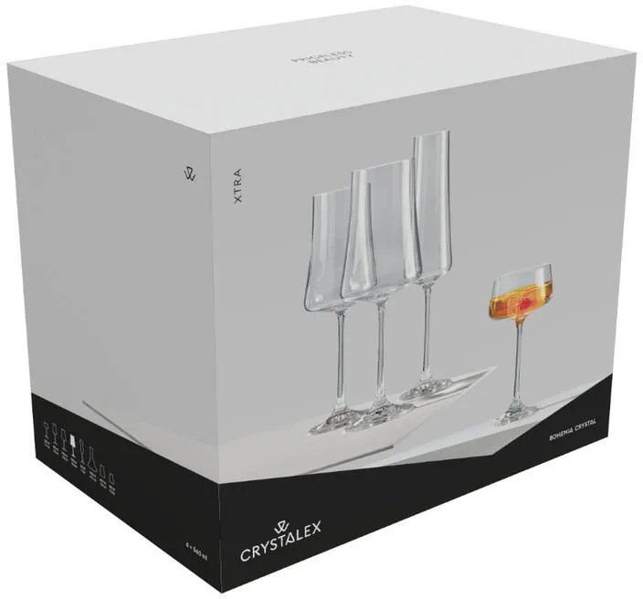 Crystalex Poháre na víno XTRA 360 ml, 6 ks