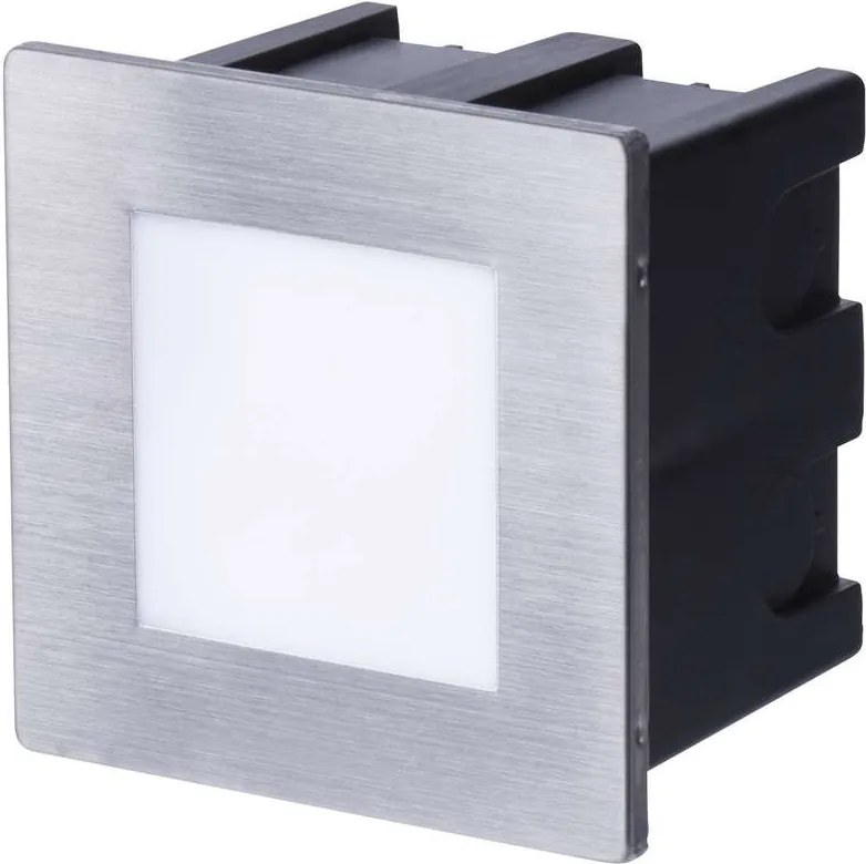 ZC0109 EMOS LED orientačné svietidlo, štvorec 1,5W teplá biela IP65 nerez
