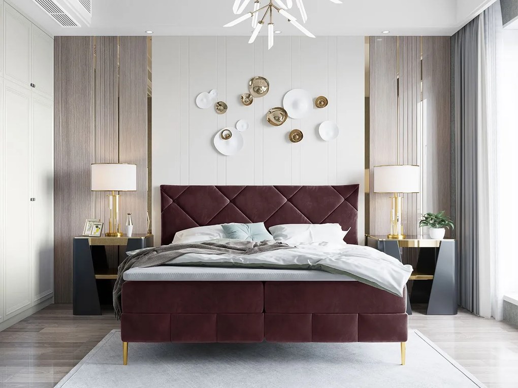 Kontinentálna posteľ Sagiro, Dostupné poťahy: Manila 37, Rozmer postele: 160x200