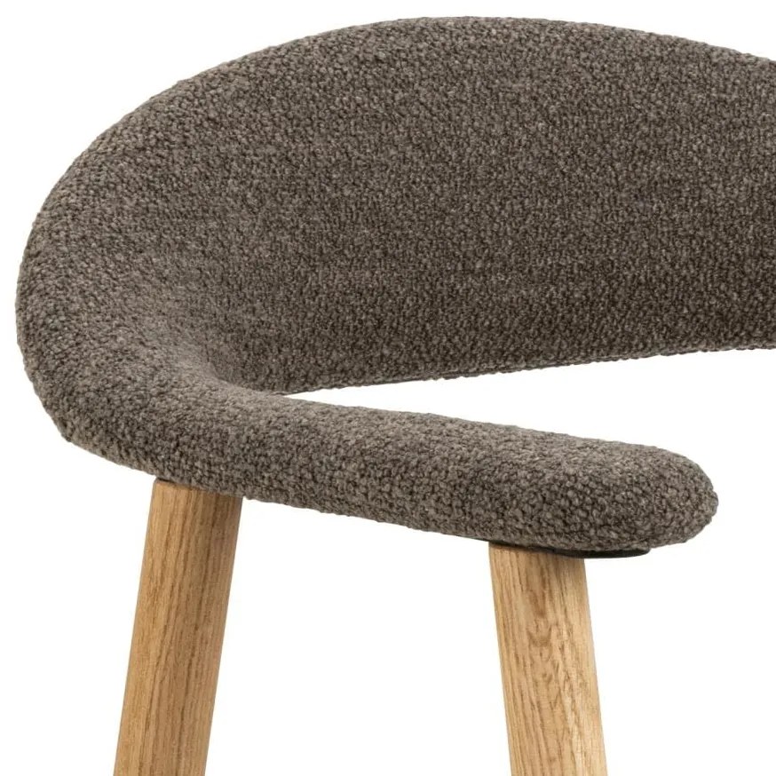 Jedálenská stolička Addi z masívu taupe/dub olejovaný