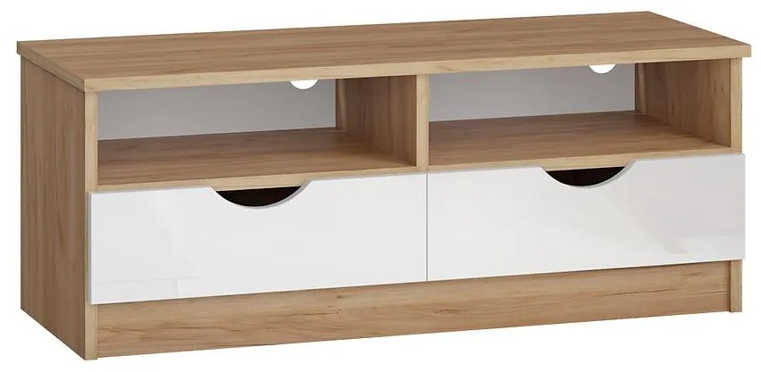 TV stolík Tymeo 2s D.Craft Zlatý+Biely Lesk