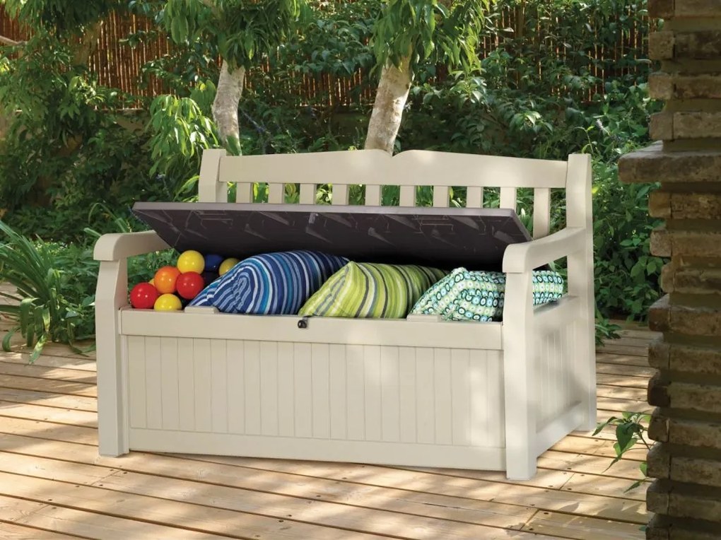 KETER EDEN GARDEN BENCH 265L úložná lavica 140 x 60 x 84 cm, béžová/hnedá 17190198