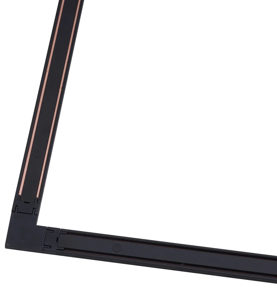 Moderný koľajnicový systém čierny 1-fázový 600 cm - Magnetic