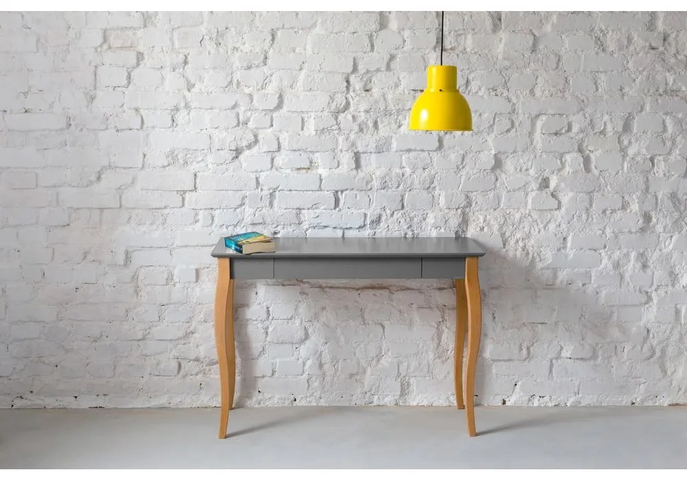 Tmavosivý písací stôl Ragaba Lillo, dĺžka 105 cm