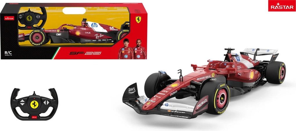 Ferrari SF-25 červené RASTAR 1:12 RC auto na diaľkové ovládanie + ovládač 2,4 GHz